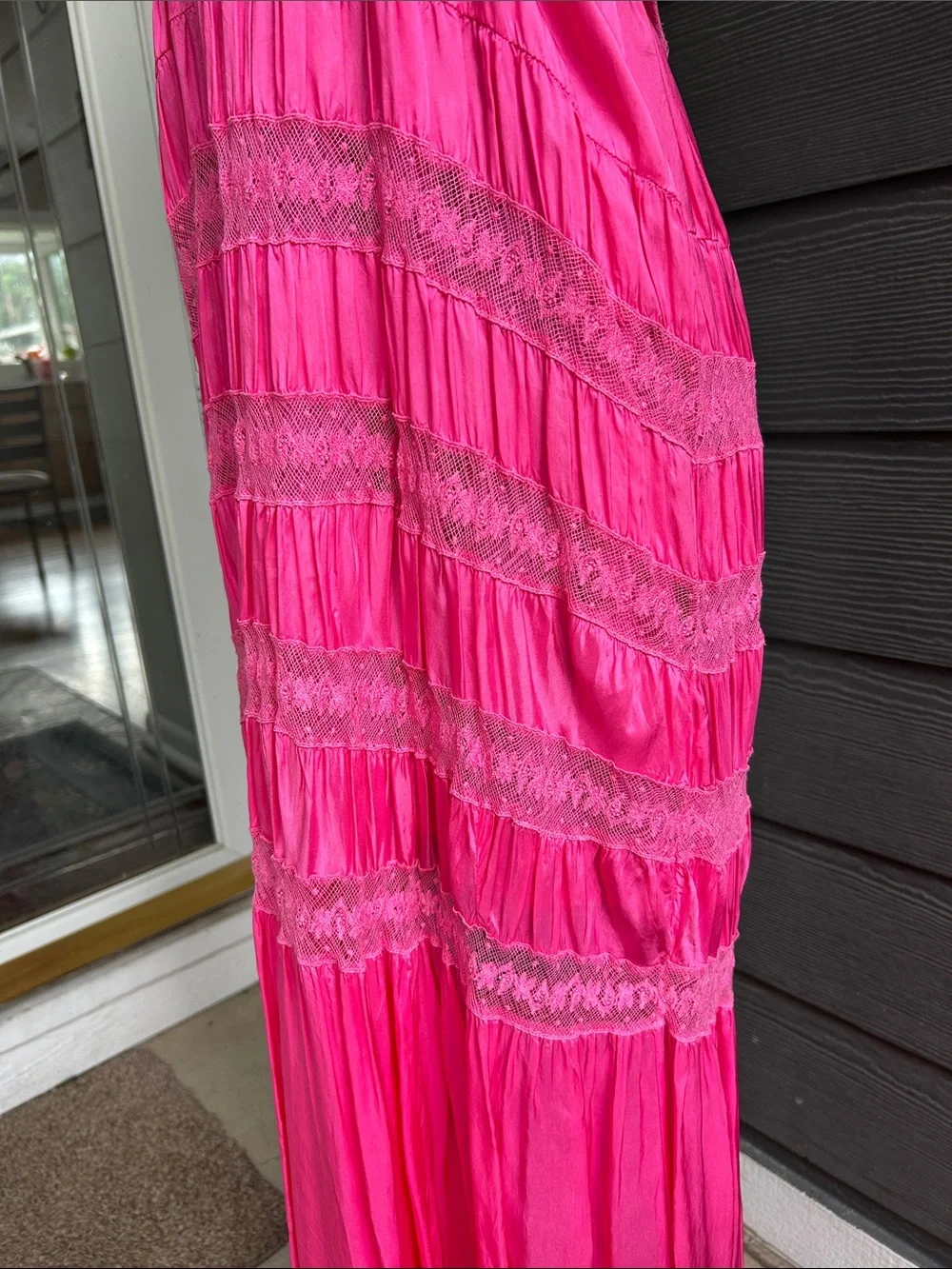 LoveShackFancy Hot Pink Halter Maxi Dress - As Is - Picture 8 of 16